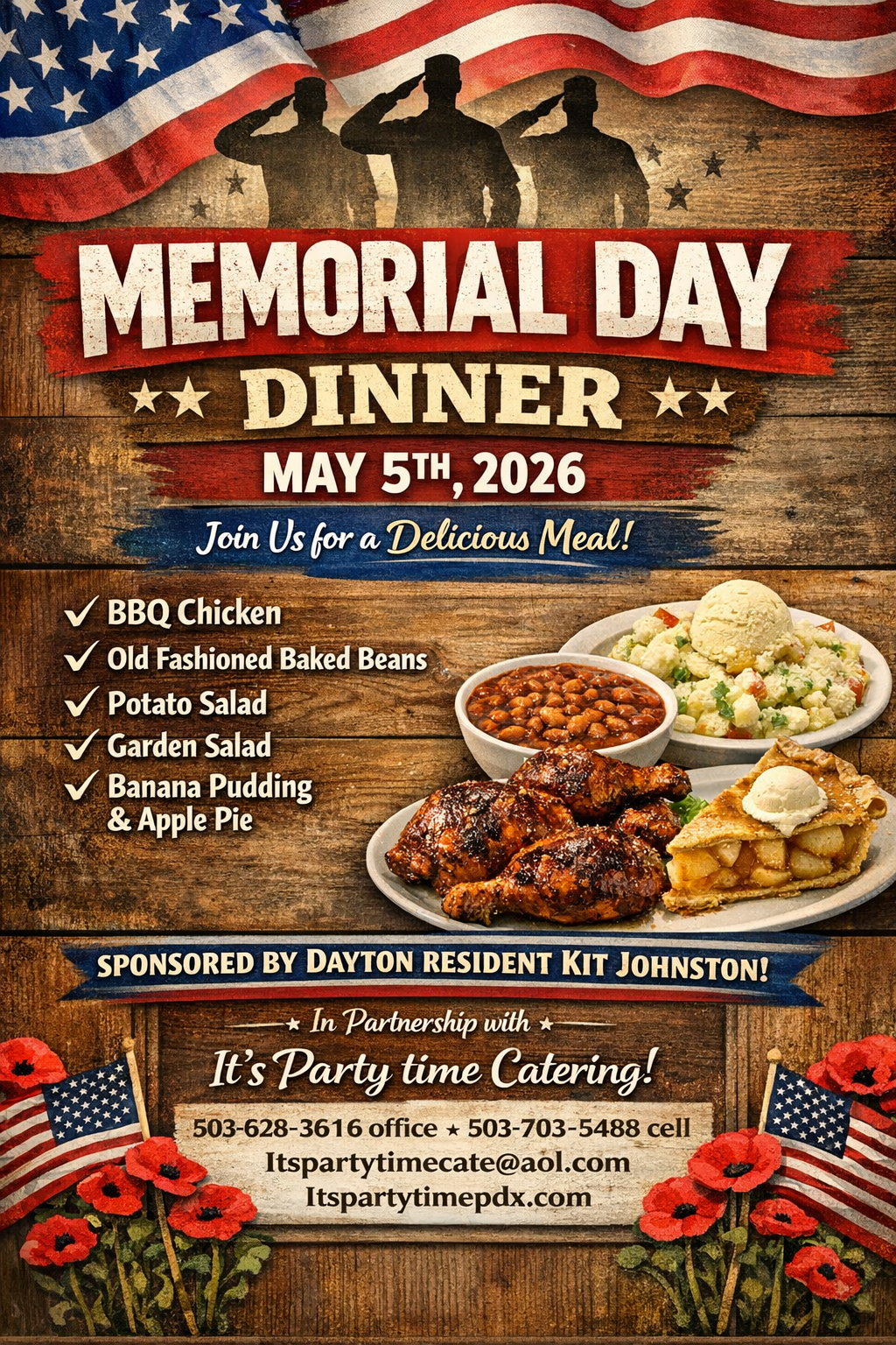 May Chicken BBQ Dinner Flyer